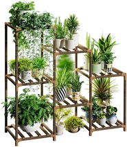Plant Stand Indoor Wood Plant Shelf Outdoor Tiered Plant Rack for Multip... - $31.78