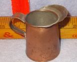  Vintage Primitive Unique Novelty Copper Oil Pitcher Creamer - $12.95