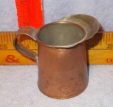  Vintage Primitive Unique Novelty Copper Oil Pitcher Creamer - £10.19 GBP