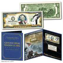 United States NAVY WWII Vintage Genuine U.S. $2 Bill in 8x10 Collectors Display - £14.67 GBP