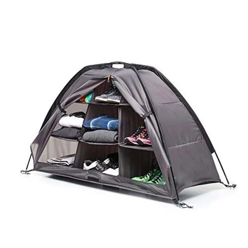 Outdoor Storage Tent Camping Shoe Cabinet Hanger Tent Foldable Three-layer - £53.60 GBP