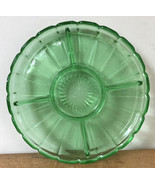 Vtg Green Vaseline Uranium Depression Pressed Glass Serving Tray Dish - $1,000.00