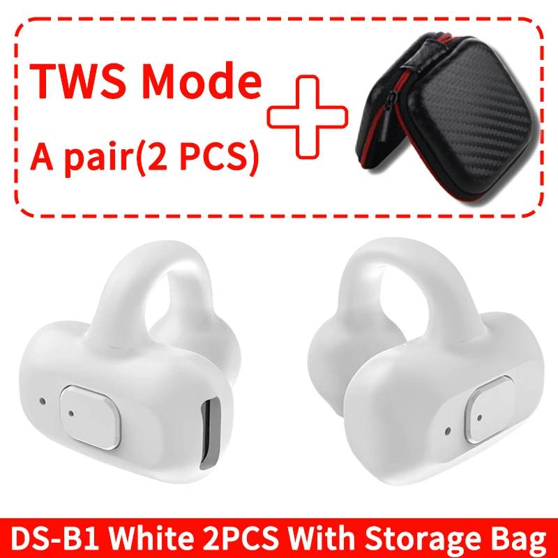 Ear-Clip Wireless Earphone HIFI Heavy Bass Surround Stereo Sound TWS Bluetooth 5