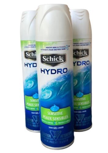 Schick Hydro Sensitive Shave Gel Protects & Soothes 8.4 oz each Lot of 3 - $27.46
