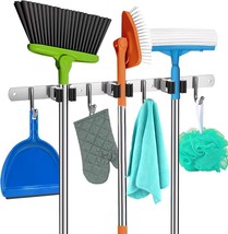 Mop &amp; Broom Holder Wall Mount Heavy Duty Metal Broom &amp; Mop Holder Wall Mount NEW - £21.00 GBP