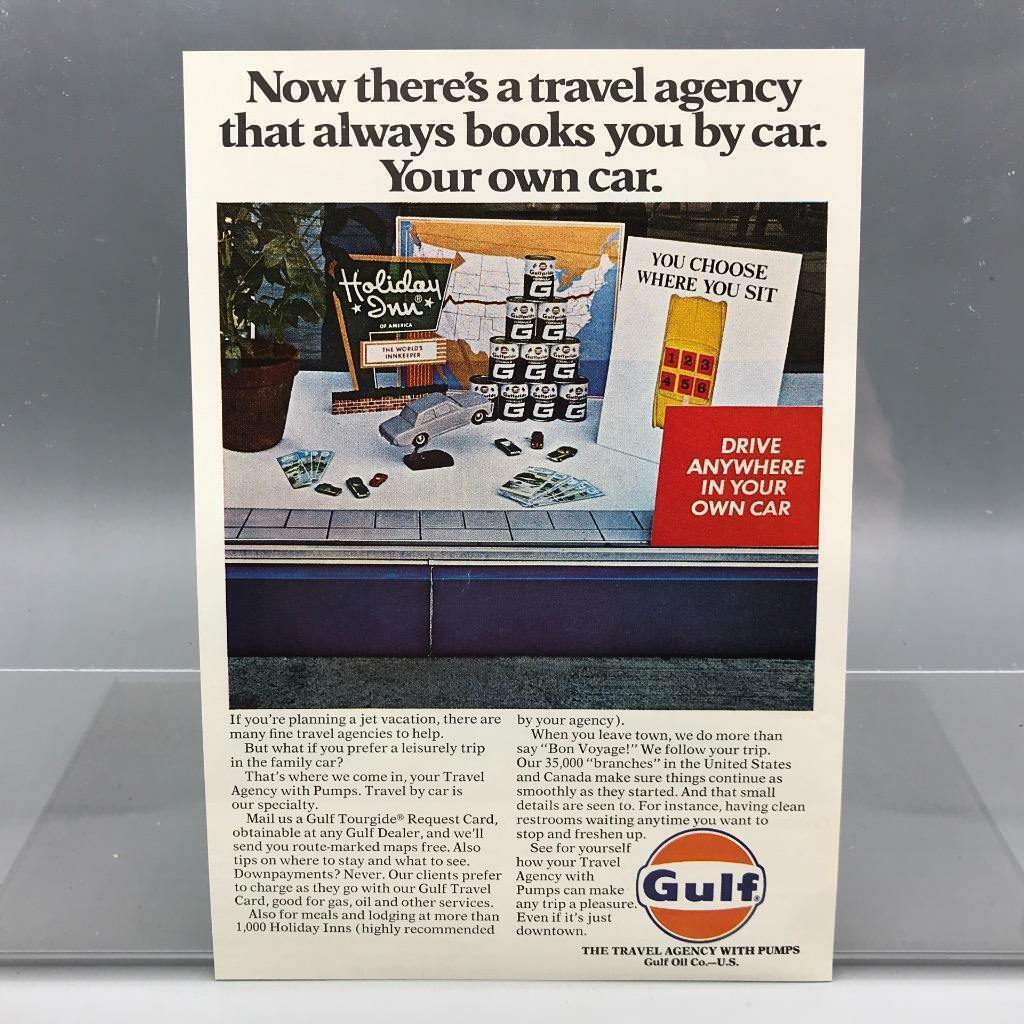 Vintage Magazine Ad Print Design Advertising Gulf Oil Petroleum - $12.86