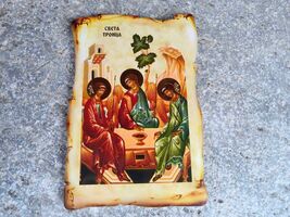 Orthodox Christian Icon of the Holly Trinity, Orthodox Cristian Icon,Sve... - $13.00