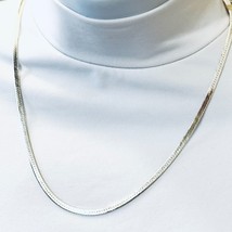 Genuine Solid Sterling Silver Chain Necklace Herringbone 11 grams 19&quot; - £14.93 GBP