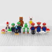 9pcs Super Mario Brothers Baby Mario Luigi Toad Yoshi Minifigures Set - £15.67 GBP