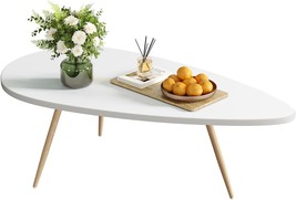 Saygoer Modern Coffee Table White Coffee Tables For Small Space Unique Simple - £68.03 GBP