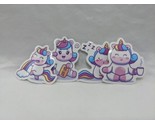 Sat Of (4) Rainbow Unicorn Stickers 1.5&quot; - £18.68 GBP