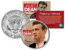 JAMES DEAN * SIGNATURE * JFK Kennedy Half Dollar US Colorized Coin * LIC... - $231.03 MXN