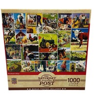 Norman Rockwell Saturday Evening Post Farmland Collage Jigsaw Puzzle 100... - $14.50