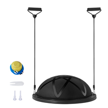 VEVOR Black Half Exercise Ball Trainer, 23" Balance Ball Trainer, 660lbs... - $45.99