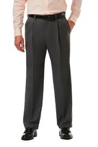 Haggar Cool 18 Pro Heather Dress Pant Mens 34x32 Charcoal Shirt Grip Cla... - $29.57