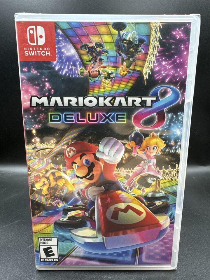 Mario Kart 8 Deluxe - Nintendo Switch (Multiplayer, Racing 2017) Factory Sealed - $45.80