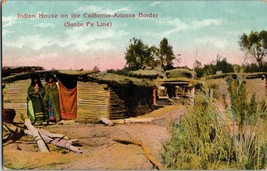 Vtg Postcard, Indian House on the California~Arizona Border (Santa Fe Line) - $6.79