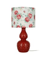 Pioneer Woman ~ VINTAGE FLORAL ~ RED Finish ~ Ceramic Base Table Lamp ~ ... - $56.10