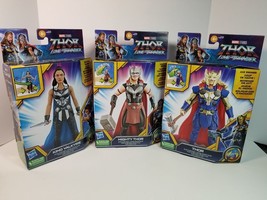 2022 Marvel Mighty Thor Love And Thunder Deluxe 6” Action Figure NEW! - Lot of 3 - £12.02 GBP