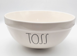 Rae Dunn Salad Bowl Large TOSS Serve Mixing White Off White Some Cosmeti... - $34.40