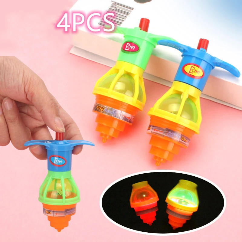 Light Up Spinning Tops Luminous Colorful Top Ejection Toy Classic Gyroscope - £8.39 GBP