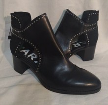 Women&#39;s ZARA TRAFALUC  Heel  STUDDED ANKLE BOOTS Sz 11 BLACK Zip Up (QQ) - $44.58