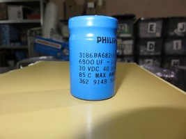 Condenser Electrolytic Capacitor Terminals Philips Screw 6800UF 30 Dc - $7.22