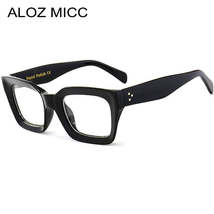 ALOZ MICC - Original Black Frame Square Transparent Glasses Women Retro Acetate  - £55.95 GBP
