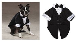Casual Canine Elegant Wedding Groom Dog Tuxedo Dogs Formal Wear for Black Tie Ev - £22.77 GBP