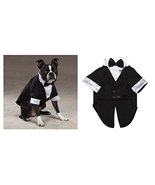 Casual Canine Elegant Wedding Groom Dog Tuxedo Dogs Formal Wear for Blac... - £22.69 GBP
