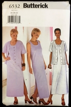 New Jacket Pullover Dress also Petite Butterick 6532 Plus Size 18 20 22 ... - $6.99