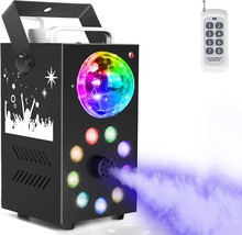 Fog Machine, 700W Smoke Machine, 3500 Cfm Fog, 9 Led Colorful Lights, Di... - £51.09 GBP