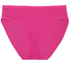 S M L XL XXL Bt Rose Pink LOGO Cotton Victorias Secret HighLeg Waist Brief Panty - £8.32 GBP