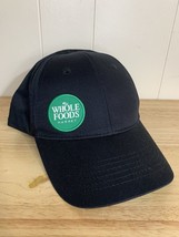 WHOLE FOODS MARKET Embroidered Black Cotton Adjustable Hat Logo One Size - $14.01