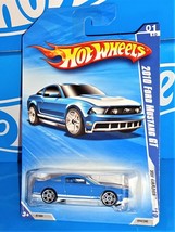 Hot Wheels 2010 HW Garage #69 2010 Ford Mustang GT Blue w/ White PR5s - £5.44 GBP