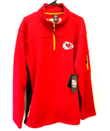 New NFL Kansas City Chiefs Red Quarter Zip XL Team Apparel Pullover Sweater - €46,60 EUR