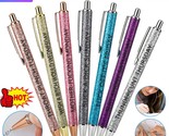 7Pcs Funny Ballpoint Swear Words Pens Daily Office Weekday Vibes Glitter... - $18.99