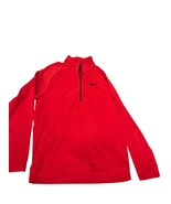 Nike Mens Red Dri-Fit 1/2 Zip Pullover Long Sleeve  sweater Size L SKU 7128 - £22.11 GBP