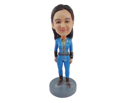 Custom Bobblehead Woman Wearing A Sharp Costume With Long Boots - Super Heroes &amp; - £70.39 GBP