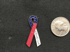 God Bless America Red White &amp; Blue Ribbon Patriotic Collectible Lapel Pi... - $9.22