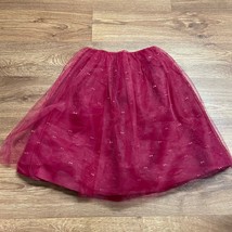 Janie &amp; Jack x Juno Valentine Red Tulle Pull On Skirt Bows Girls Size 5 NEW - £26.47 GBP