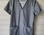 FIGS Technical Collection Gray V Neck Short Sleeves 2 pocket Scrub Top W... - $29.69