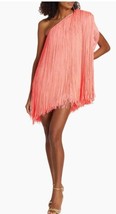 Bronx &amp; Banco Fringe Dress Neon Pink / Peach Sz AU6 US 2 $1590 - $593.01