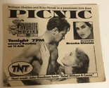Picnic Vintage Tv Guide Print Ad William Holden Brooke Shields Kim Novak... - $5.93