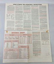 Strat O Matic Pro Basketball 1977/1978 Replacement Instructions &amp; Referr... - $14.80