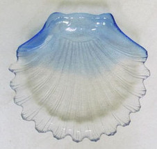 Mikasa Blue with Ascending Clear Pressed Glass Seashell Designed Platter... - $63.99