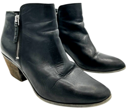 Frye women&#39;s Judith 3471738 -BLK Black Leather Double-zip Stacked Ankle ... - $344.90 MXN