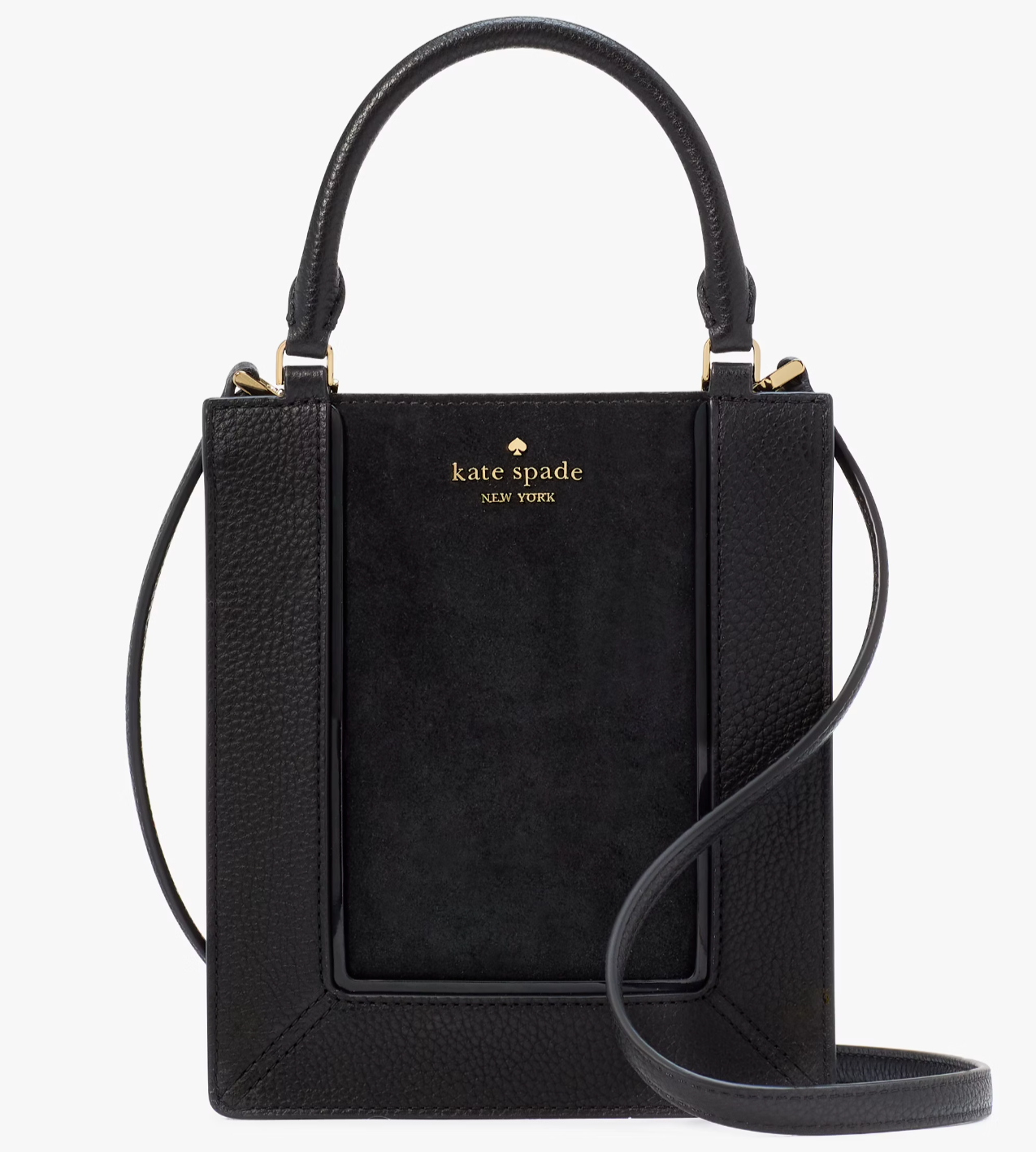 Kate Spade Lena Mini Tote Black Leather & Suede Bag KI886 Purse NWT $389 Retail