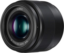 Mirrorless Micro Four Thirds, 25Mm, F1.7 Asph, Panasonic, H025K (Usa Bla... - $321.99