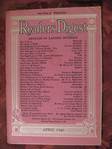 Readers Digest April 1940 WWII Greta Garbo H L  Mencken A J Liebling Elmer Davis - £6.49 GBP